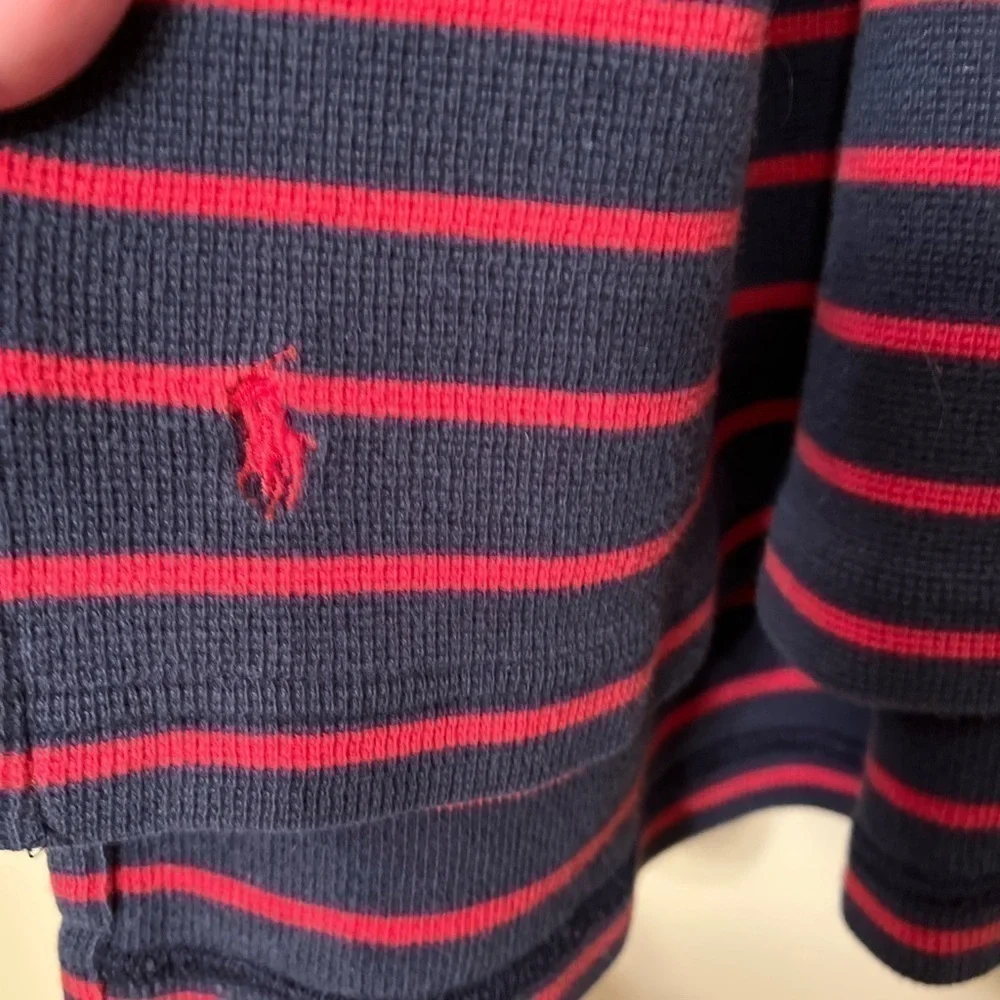 Polo Ralph Lauren Mens Red/Blue Stripe Polo Sz XL